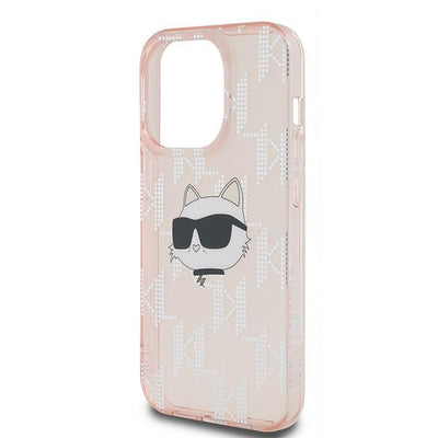 Karl Lagerfeld IML Choupette Head &amp; Monogram case for iPhone 13 Pro / 13 - pink