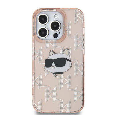 Karl Lagerfeld IML Choupette Head &amp; Monogram case for iPhone 13 Pro Max - pink