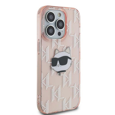 Karl Lagerfeld IML Choupette Head &amp; Monogram case for iPhone 13 Pro Max - pink