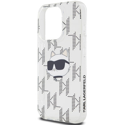 Karl Lagerfeld IML Choupette Head &amp; Monogram case for iPhone 15 Pro - transparent