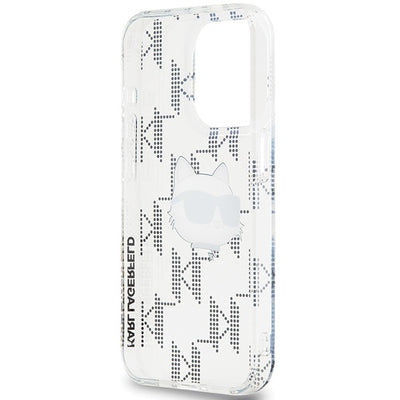 Karl Lagerfeld IML Choupette Head &amp; Monogram case for iPhone 15 Pro - transparent