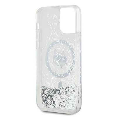 Karl Lagerfeld Liquid Glitter Choupette Head MagSafe Case for iPhone 12 / 12 Pro - Transparent