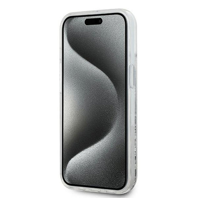 Karl Lagerfeld Liquid Glitter Choupette Head MagSafe case for iPhone 14 / 15 / 13 - transparent