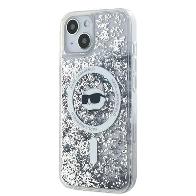 Karl Lagerfeld Liquid Glitter Choupette Head MagSafe Case for iPhone 15 Plus / 14 Plus - Transparent