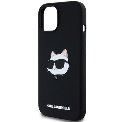 Karl Lagerfeld Silicone Choupette Head MagSafe Case for iPhone 15 Plus / 14 Plus - Black