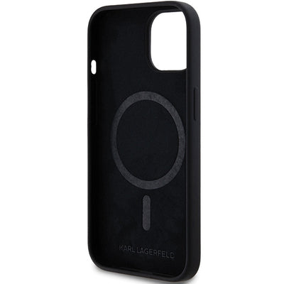 Karl Lagerfeld Silicone Choupette Head MagSafe Case for iPhone 15 Plus / 14 Plus - Black