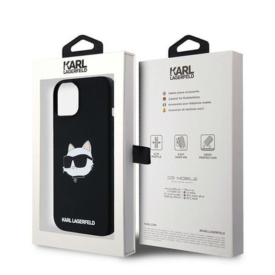 Karl Lagerfeld Silicone Choupette Head MagSafe Case for iPhone 15 Plus / 14 Plus - Black