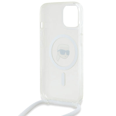 Karl Lagerfeld Crossbody IML Karl Head MagSafe case for iPhone 15 / 14 / 13 - transparent