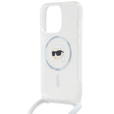 Karl Lagerfeld Crossbody IML Karl Head MagSafe case for iPhone 15 Pro Max - transparent