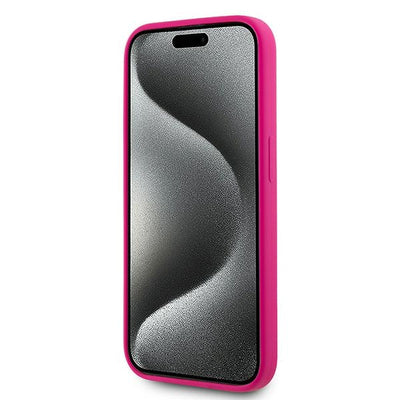 Karl Lagerfeld Silicone Choupette Head MagSafe case for iPhone 15 Pro Max - pink