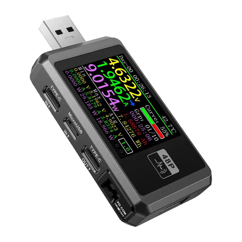 FNIRSI FNB48P USB Port Tester Black - Image 2