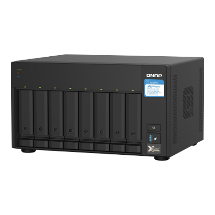 QNAP | 8-Bay QTS NAS | TS-832PX-4G | Up to 8 HDD/SSD Hot-Swap | AnnapurnaLabs Alpine | AL324 ARM Cortex-A57 Quad-Core | 