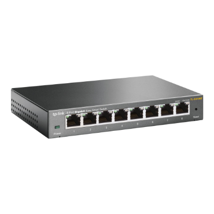 TP-LINK | Switch | TL-SG108E | Web managed | Wall mountable | Gigabit Ethernet (copper) ports quantity 8 | Power supply 