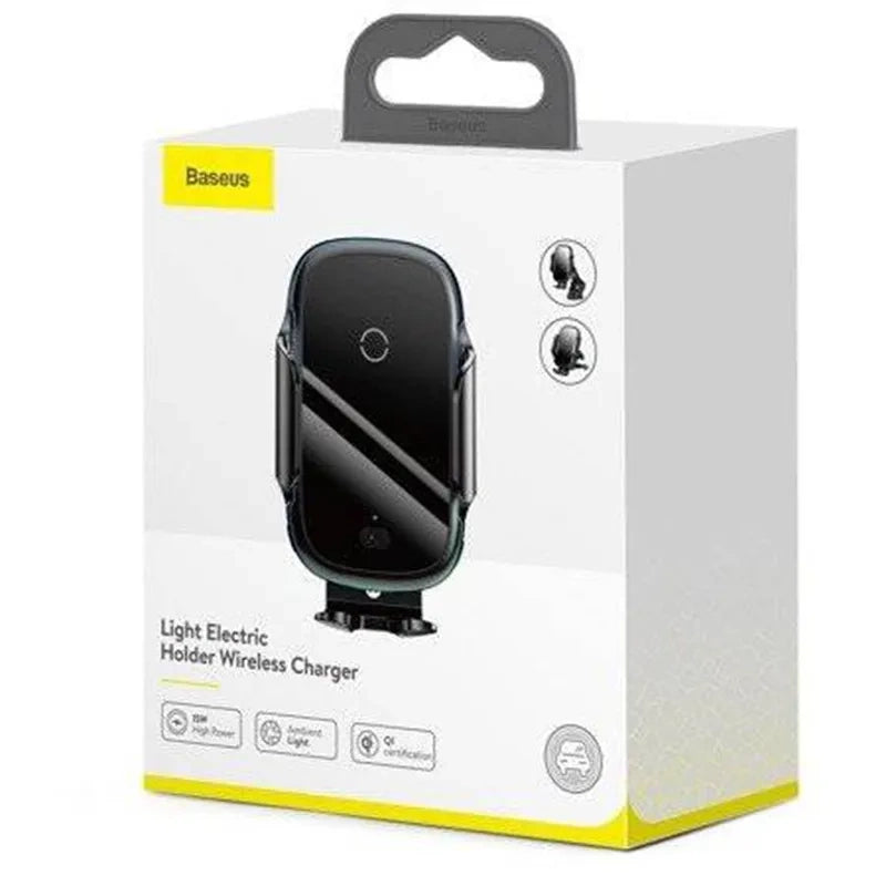 Baseus Light Electric Car Holder with Qi inductive charger (Black) - Product Image 4
