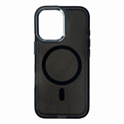 Glitter Case MagSafe for iPhone 16 Plus - black with glitter — Hurtel
