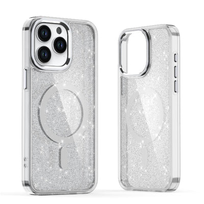 Glitter Case MagSafe for iPhone 16 Pro - white with glitter — Hurtel