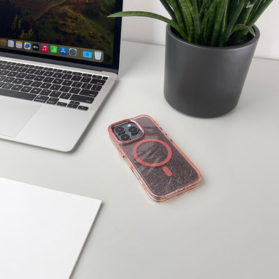 Glitter Case MagSafe for iPhone 16 Pro - pink with glitter — Hurtel