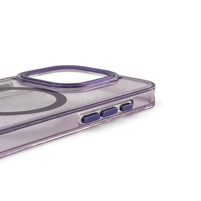 Glitter Case MagSafe for iPhone 16 Plus - purple with glitter — Hurtel