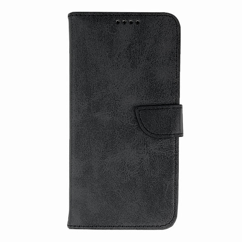 Leather Book Case for iPhone 16 - black — Hurtel