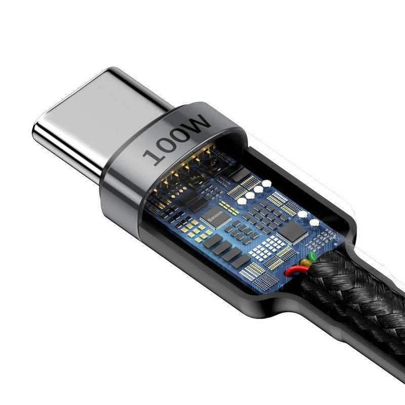 Baseus Cafule PD2.0 100W flash charging USB For Type-C cable (20V 5A)2m Gray+Black - Product Image 5