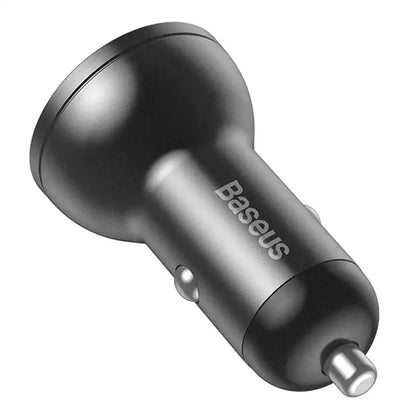 Ładowarka samochodowa Baseus z wyświetlaczem, 2x USB, 4,8A, 24W (szara) - Product Image 5
