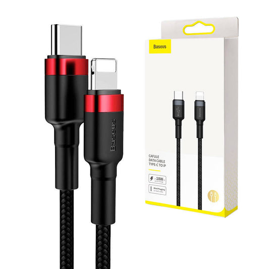 Baseus Cafule Cable Type-C to iP PD 18W 1m Red+Black - Product Image 1