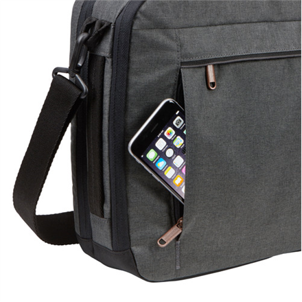 Case Logic | Era Hybrid Briefcase | Fits up to size 15.6 " | Messenger - Briefcase/Backpack | Shoulder strap | Obsidian