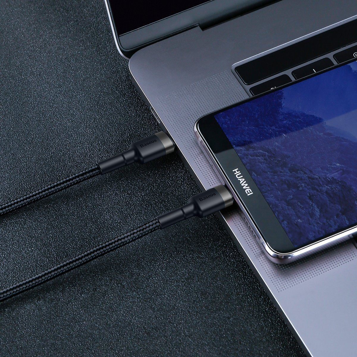 Baseus Cafule PD2.0 60W flash charging USB For Type-C cable (20V 3A) 2m Gray+Black - Product Image 7