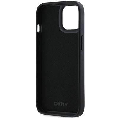 DKNY 3D Rubber Repeat Pattern case for iPhone 15 Plus - black