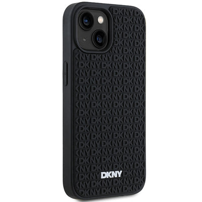 DKNY 3D Rubber Repeat Pattern case for iPhone 15/14/13 - black
