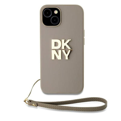 DKNY Wrist Strap Stock Logo case for iPhone 15 / 14 / 13 - beige
