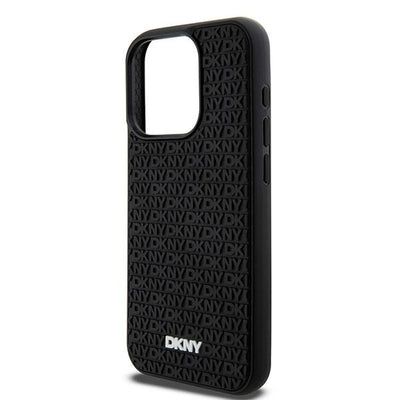 DKNY 3D Rubber Repeat Pattern case for iPhone 15 Pro Max - black