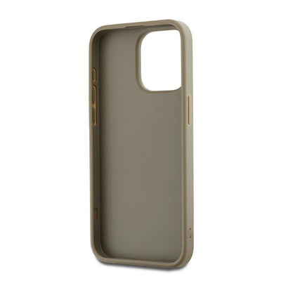 DKNY Wrist Strap Stock Logo case for iPhone 15 Pro Max - beige
