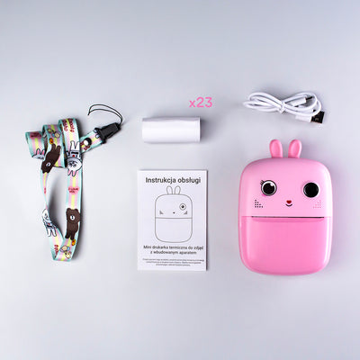 Mini Thermal Printer for Kids with Camera and Camcorder - Pink — Hurtel