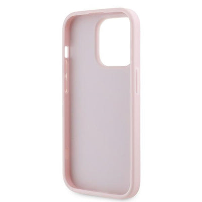Karl Lagerfeld Diagonal Quilted Script case for iPhone 14 Pro Max - pink