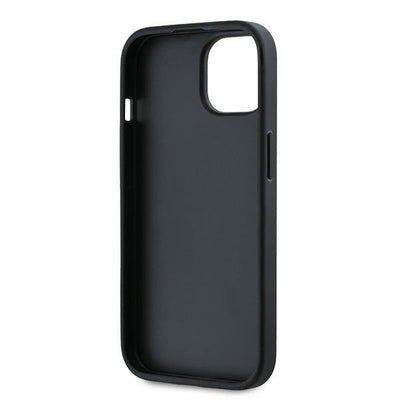 Karl Lagerfeld Diagonal Quilted Script case for iPhone 15 Plus / 14 Plus - black
