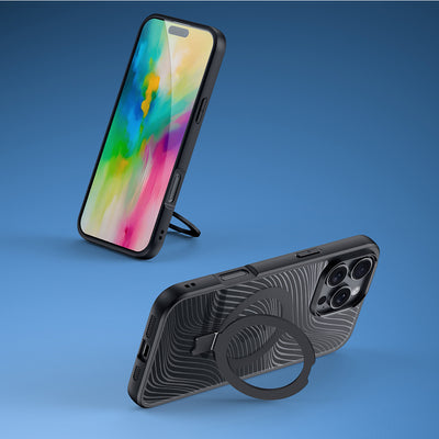 Dux Ducis Aimo Mag Case with MagSafe and Stand for iPhone 16 Pro Max - Black