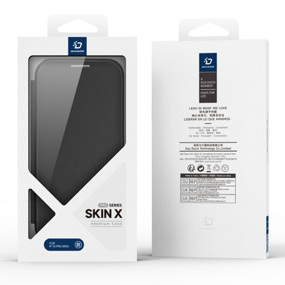 Dux Ducis Skin X Pro Case for iPhone 16 Pro Max with MagSafe and Flip - Black