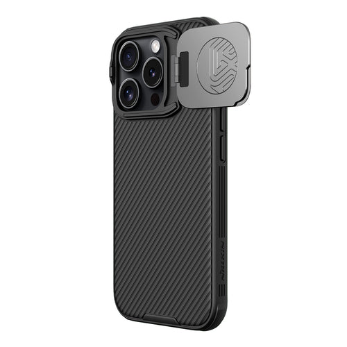 Nillkin CamShield Prop Case for iPhone 16 Pro with Camera Cover and Stand - Black