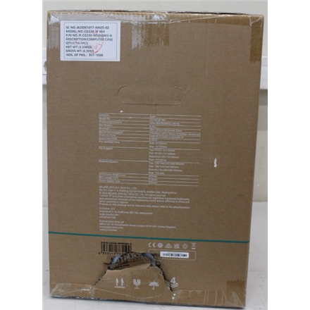 SALE OUT. Deepcool CG330 3F MINI TOWER CASE, White | Deepcool Case | CG330 3F WH | White | Micro ATX | DAMAGED PACKAGING
