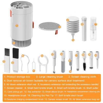 20in1 Multifunctional Cleaning Kit for Headphones, Keyboards and Displays - White — Hurtel