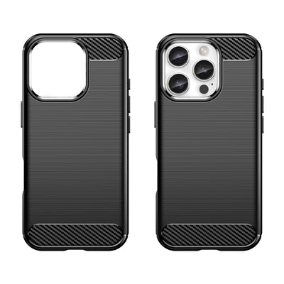 Carbon Case for iPhone 16 Pro Max Silicone Case - Black — Hurtel