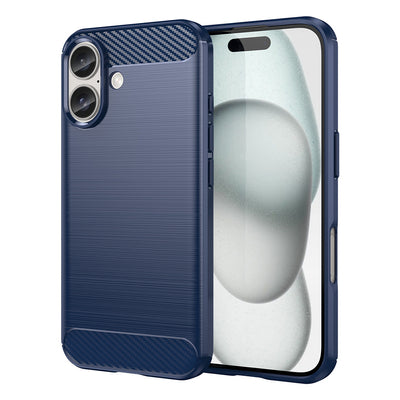 Carbon Case for iPhone 16 Silicone Case - Blue — Hurtel