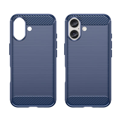 Carbon Case for iPhone 16 Silicone Case - Blue — Hurtel