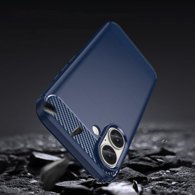 Carbon Case for iPhone 16 Plus - Blue — Hurtel