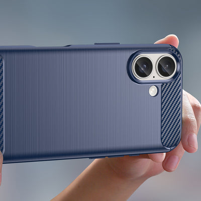 Carbon Case for iPhone 16 Plus - Blue — Hurtel