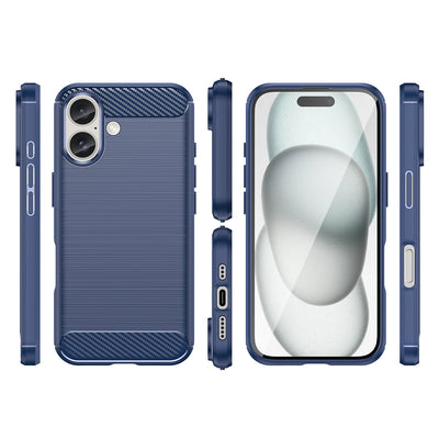 Carbon Case for iPhone 16 Plus - Blue — Hurtel