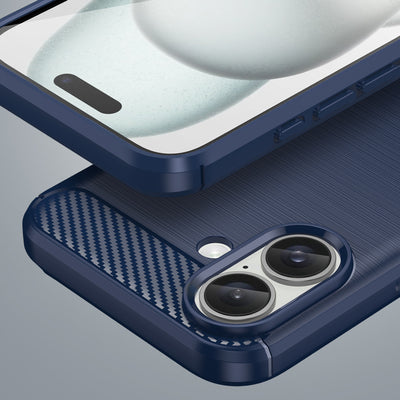 Carbon Case for iPhone 16 Plus - Blue — Hurtel