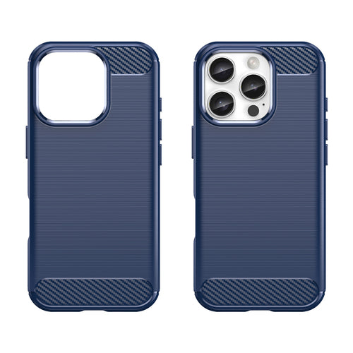 Carbon Case for iPhone 16 Pro Max Silicone Case - Blue — Hurtel