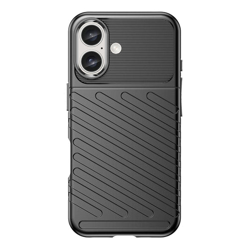 Thunder Case for iPhone 16 Plus Silicone Case - Black — Hurtel